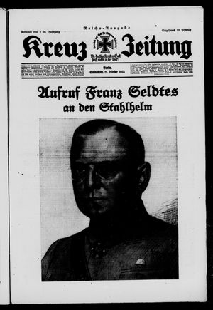 Kreuz-Zeitung vom 21.10.1933
