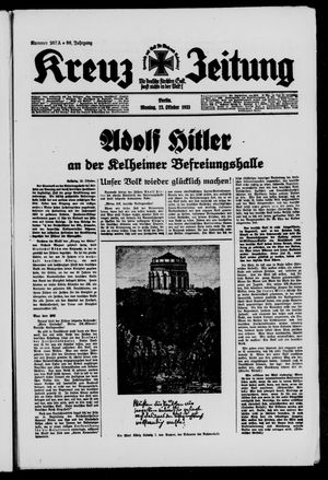 Kreuz-Zeitung vom 23.10.1933