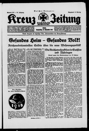 Kreuz-Zeitung vom 16.11.1933