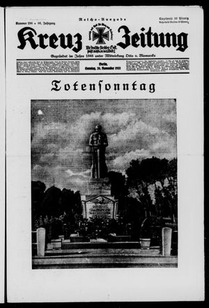 Kreuz-Zeitung vom 26.11.1933