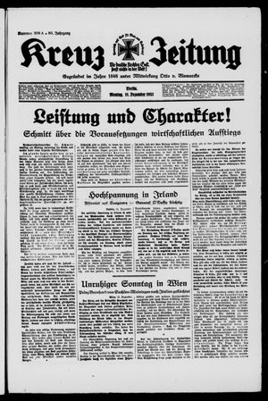 Kreuz-Zeitung vom 11.12.1933