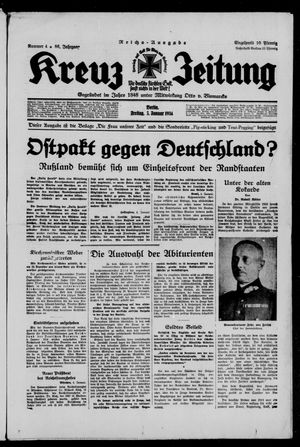 Kreuz-Zeitung vom 05.01.1934