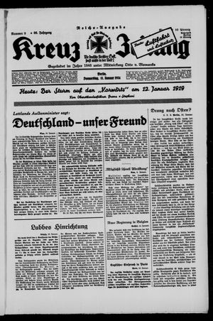 Kreuz-Zeitung vom 11.01.1934