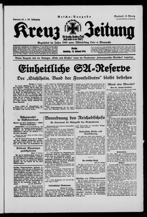 Kreuz-Zeitung vom 28.01.1934