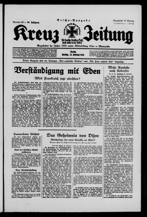 Kreuz-Zeitung vom 23.02.1934