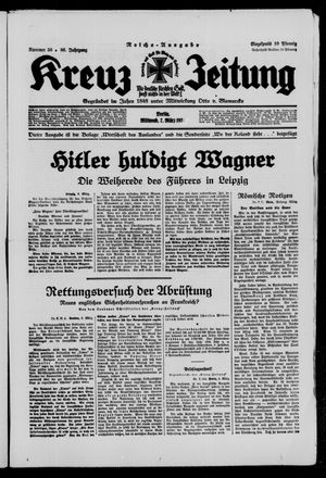 Kreuz-Zeitung vom 07.03.1934