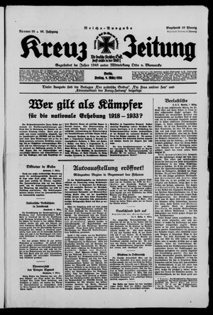Kreuz-Zeitung vom 09.03.1934