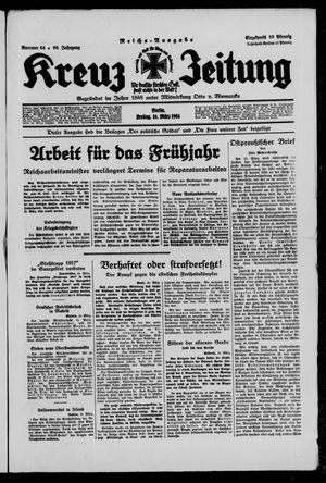 Kreuz-Zeitung vom 16.03.1934