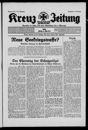 Kreuz-Zeitung vom 19.03.1934