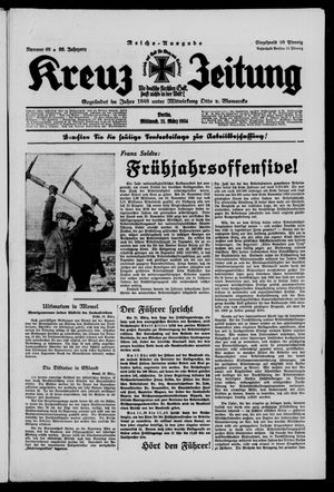 Kreuz-Zeitung vom 21.03.1934