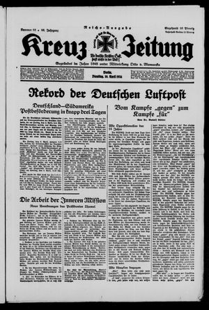 Kreuz-Zeitung vom 10.04.1934