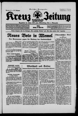 Kreuz-Zeitung vom 13.04.1934