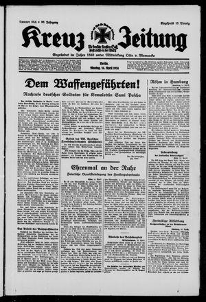 Kreuz-Zeitung vom 16.04.1934