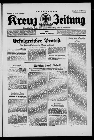 Kreuz-Zeitung vom 18.04.1934