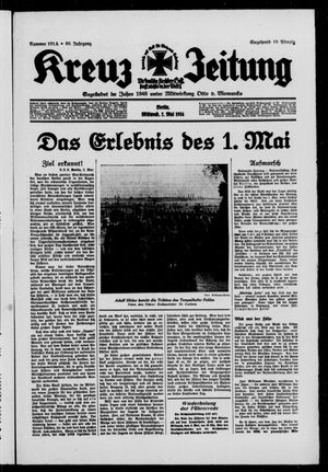 Kreuz-Zeitung vom 02.05.1934