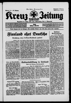 Kreuz-Zeitung on May 18, 1934