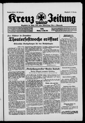 Kreuz-Zeitung vom 28.05.1934