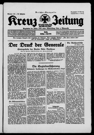 Kreuz-Zeitung vom 01.06.1934