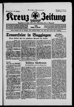 Kreuz-Zeitung vom 12.06.1934