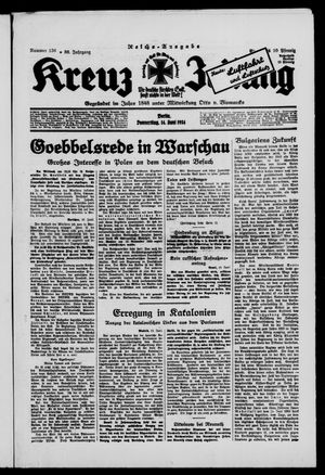 Kreuz-Zeitung vom 14.06.1934