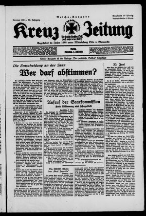 Kreuz-Zeitung on Jul 3, 1934