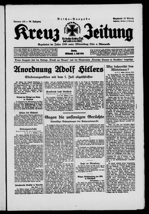 Kreuz-Zeitung vom 04.07.1934