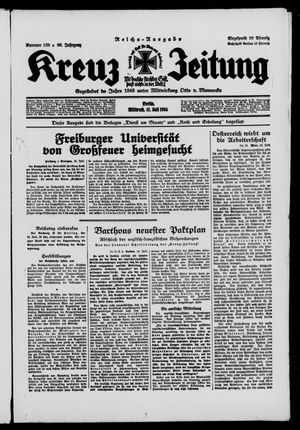 Kreuz-Zeitung vom 11.07.1934