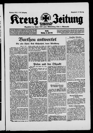 Kreuz-Zeitung vom 16.07.1934