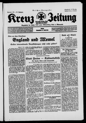 Kreuz-Zeitung vom 21.07.1934