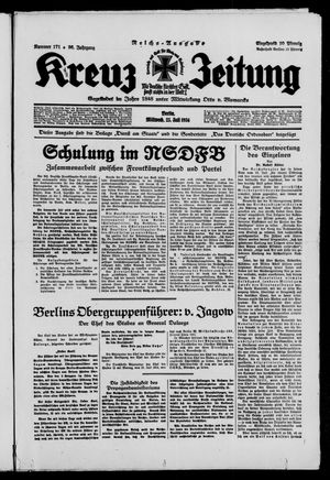 Kreuz-Zeitung vom 25.07.1934
