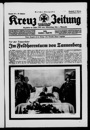 Kreuz-Zeitung vom 04.08.1934