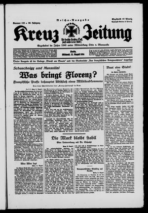 Kreuz-Zeitung vom 22.08.1934