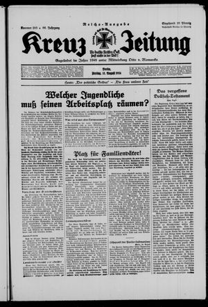 Kreuz-Zeitung vom 31.08.1934