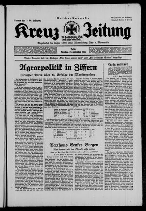 Kreuz-Zeitung vom 25.09.1934