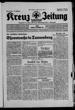 Kreuz-Zeitung vom 30.09.1934