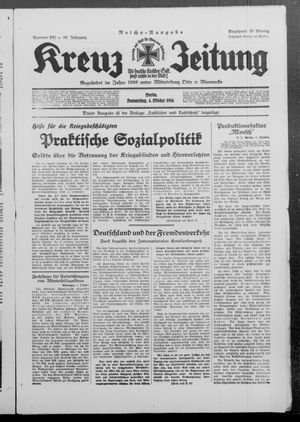 Kreuz-Zeitung vom 04.10.1934