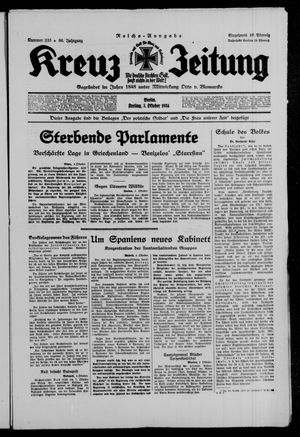 Kreuz-Zeitung vom 05.10.1934