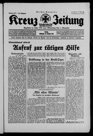 Kreuz-Zeitung vom 10.10.1934