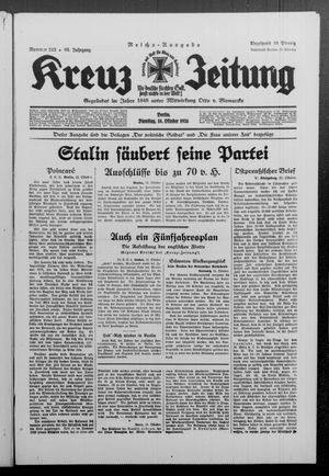 Kreuz-Zeitung vom 16.10.1934