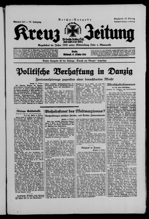 Kreuz-Zeitung vom 17.10.1934
