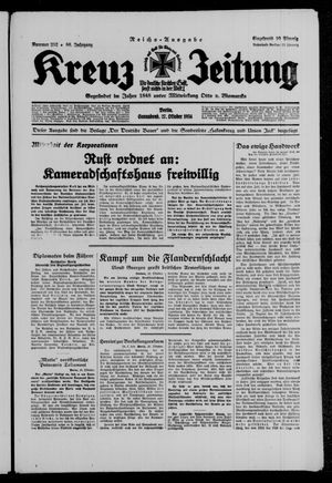 Kreuz-Zeitung vom 27.10.1934