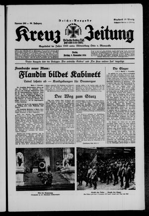 Kreuz-Zeitung on Nov 9, 1934