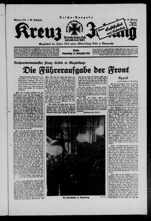 Kreuz-Zeitung vom 15.11.1934