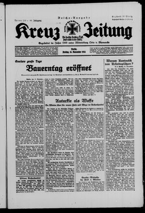 Kreuz-Zeitung vom 16.11.1934