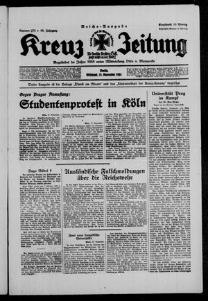 Kreuz-Zeitung vom 28.11.1934