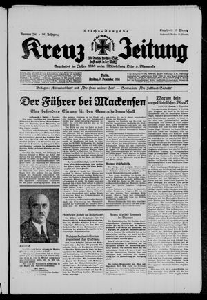 Kreuz-Zeitung vom 07.12.1934