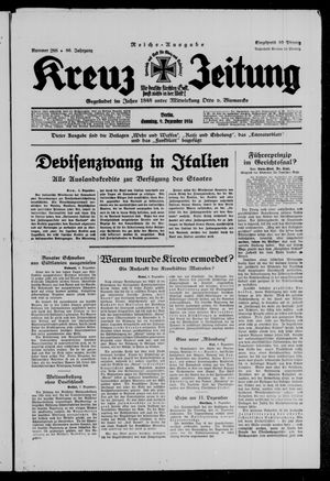 Kreuz-Zeitung vom 09.12.1934