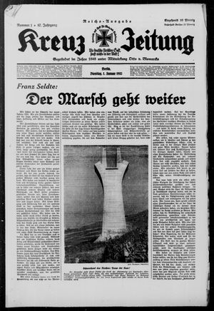 Kreuz-Zeitung vom 01.01.1935