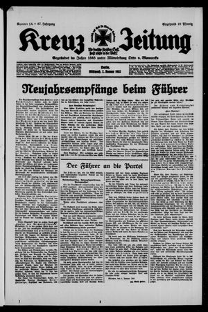 Kreuz-Zeitung vom 02.01.1935