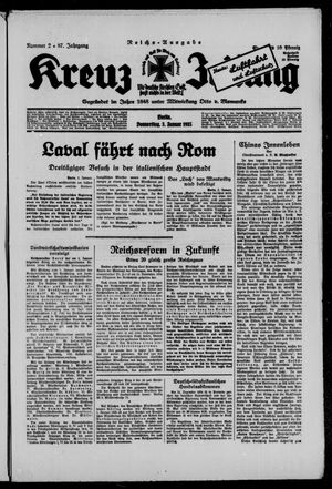 Kreuz-Zeitung vom 03.01.1935